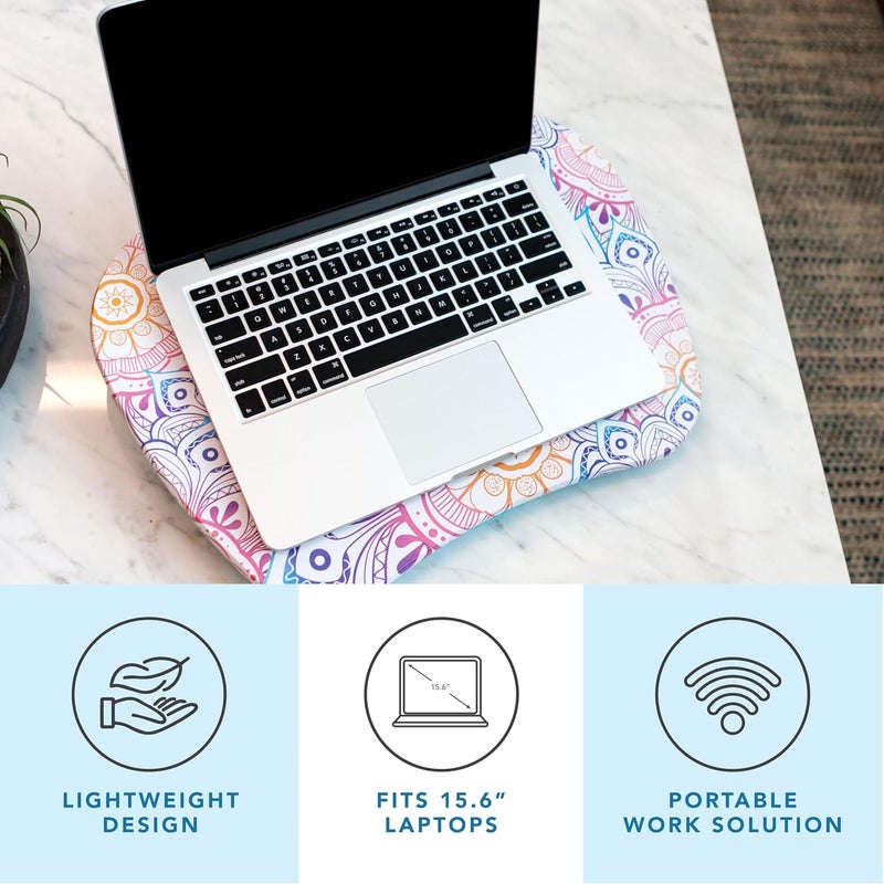 LapGear MyStyle Portable Lap Desk with Cushion - Mandala - Fits up to 15.6 Inch Laptops - Style No. 45327 - Image 2